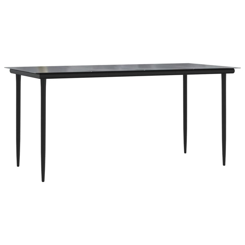 vidaXL 5 Piece Garden Dining Set with Cushions Grey and Black