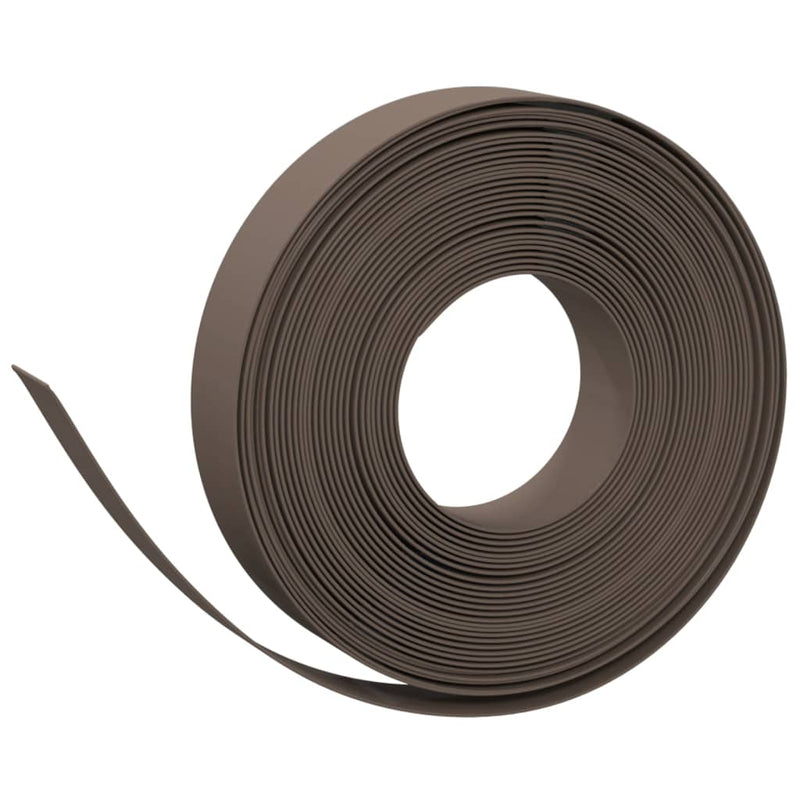 vidaXL Garden Edging Brown 10 m 10 cm Polyethylene