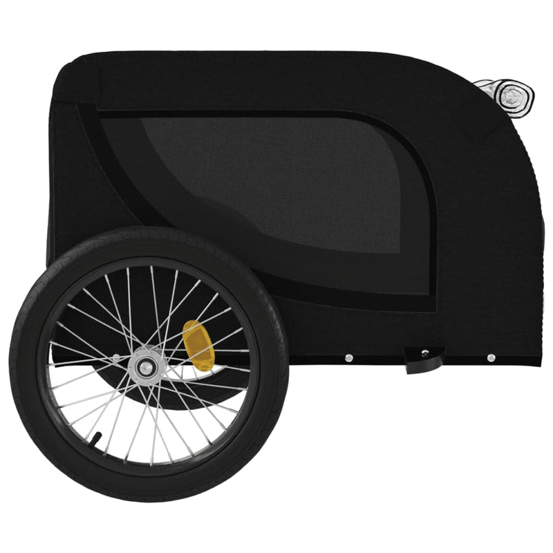 vidaXL Pet Bike Trailer Black Oxford Fabric and Iron