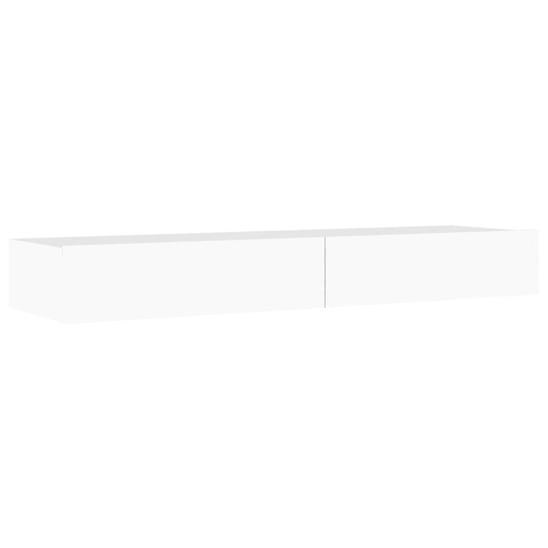 vidaXL TV Cabinet with LED Lights White 120x35x15.5 cm