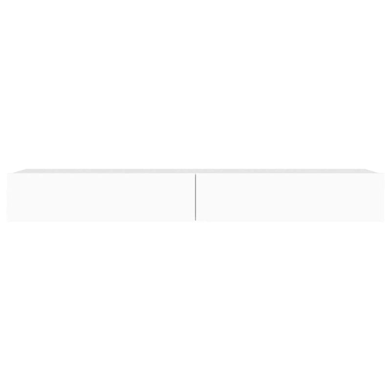 vidaXL TV Cabinet with LED Lights White 120x35x15.5 cm