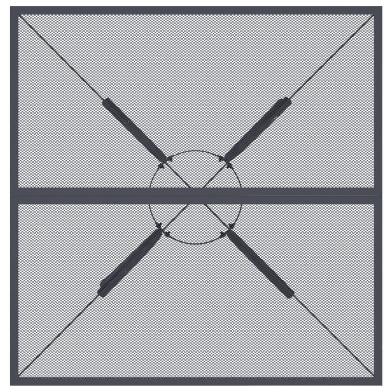 vidaXL Garden Table Anthracite 80x80x72.5 cm Steel Mesh