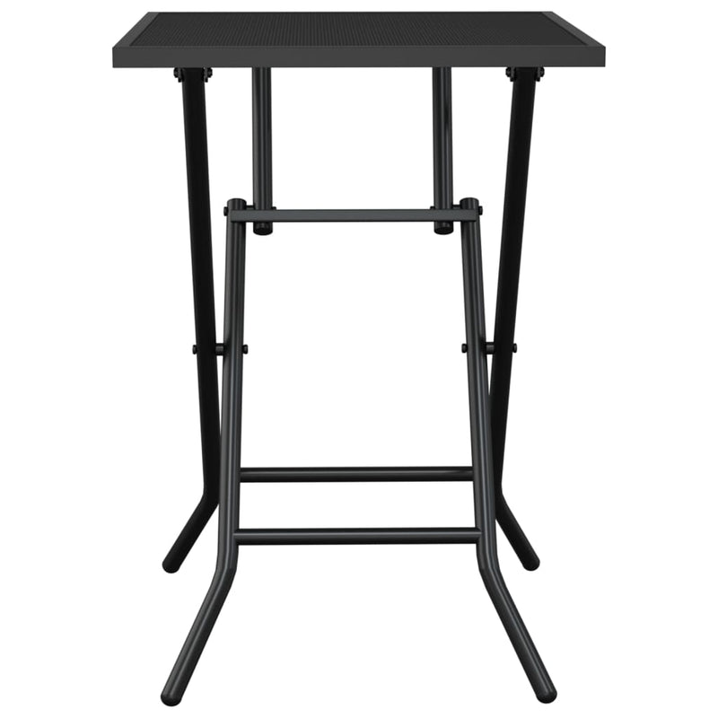 vidaXL Folding Garden Table Anthracite 50x50x72 cm Steel Mesh