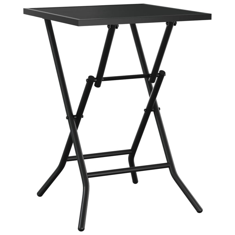 vidaXL Folding Garden Table Anthracite 50x50x72 cm Steel Mesh