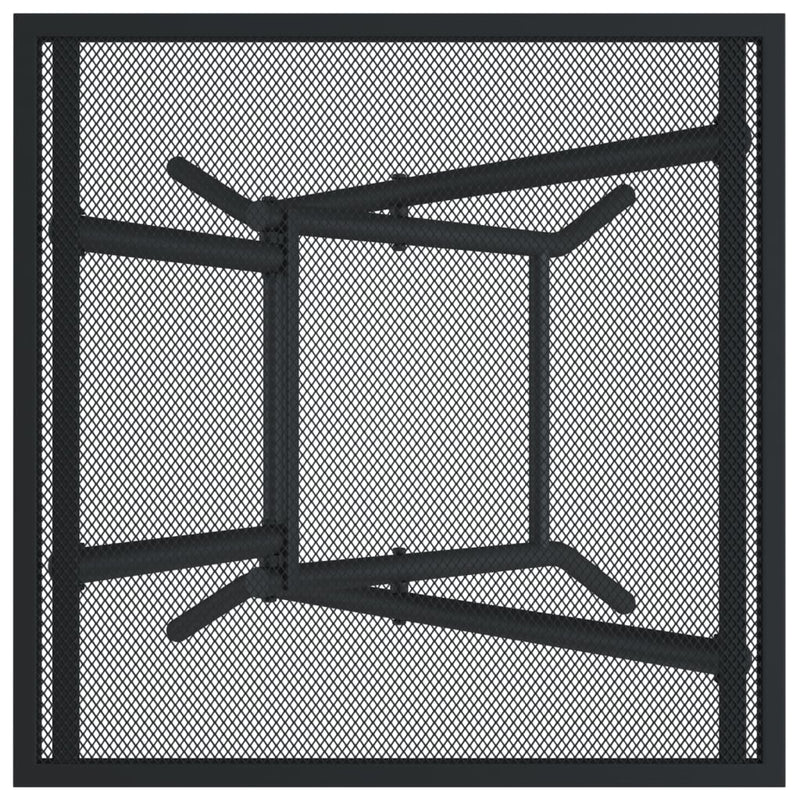 vidaXL Folding Garden Table Anthracite 50x50x72 cm Steel Mesh