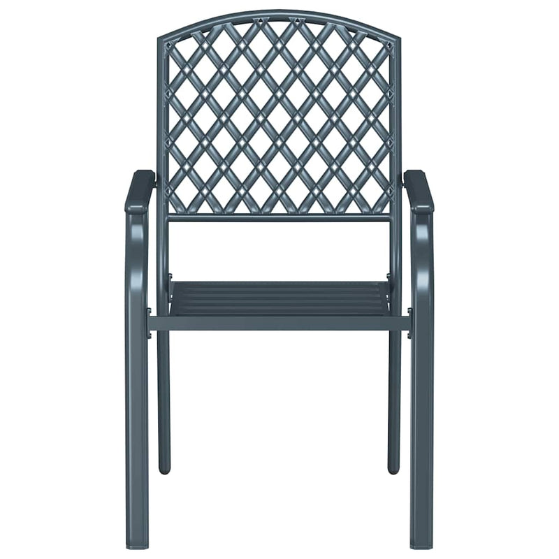 vidaXL Garden Chair 2 pcs Anthracite 56 x 65 x 89 cm Steel
