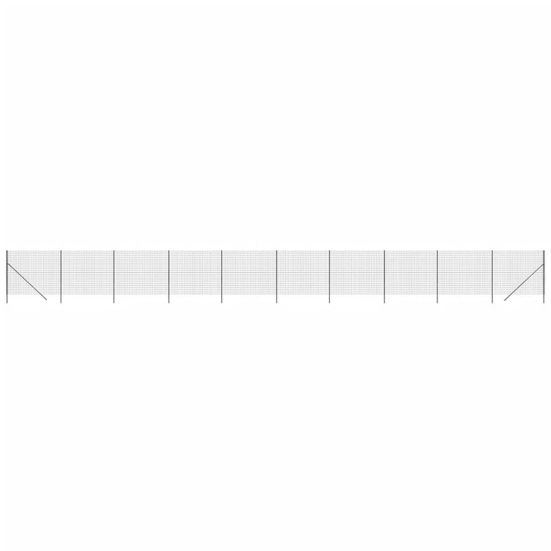 vidaXL Wire Mesh Fence Anthracite 1.4x25 m Galvanised Steel