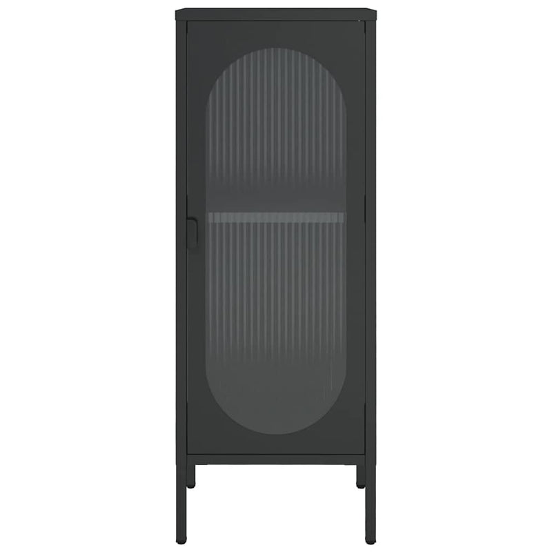 Sideboard Black 40x35x105 cm Glass and Steel