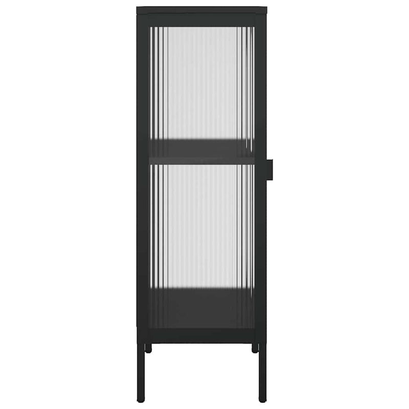 Sideboard Black 40x35x105 cm Glass and Steel