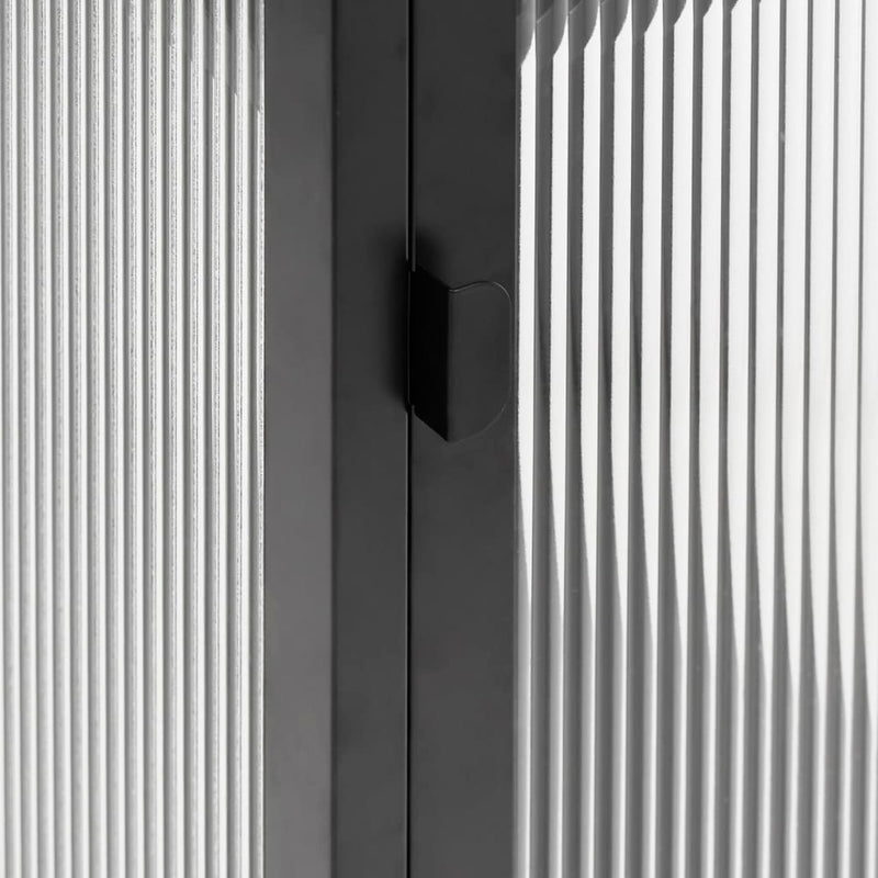 Sideboard Black 105x35x70 cm Glass and Steel