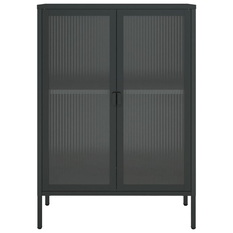 Sideboard Black 75x35x105 cm Glass and Steel