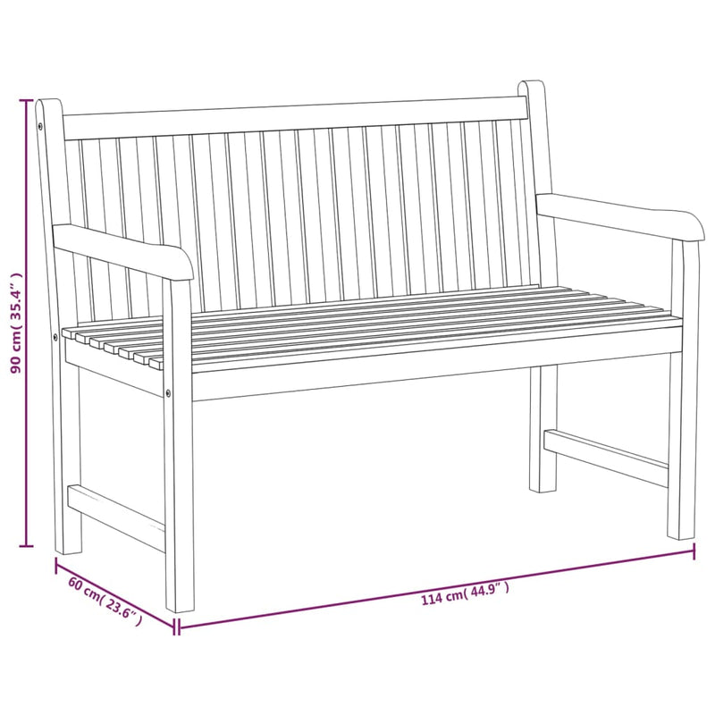 vidaXL 3 Piece Garden Dining Set Solid Wood Teak