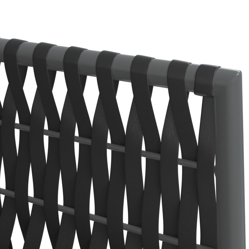 vidaXL Garden Chairs with Cushions 2 pcs Black 54x61x83 cm Poly Rattan