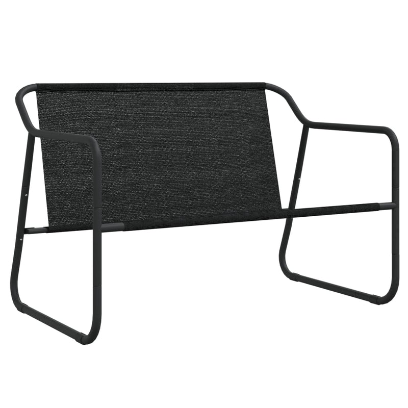 vidaXL 2-Seater Garden Bench with Cushion Anthracite Steel