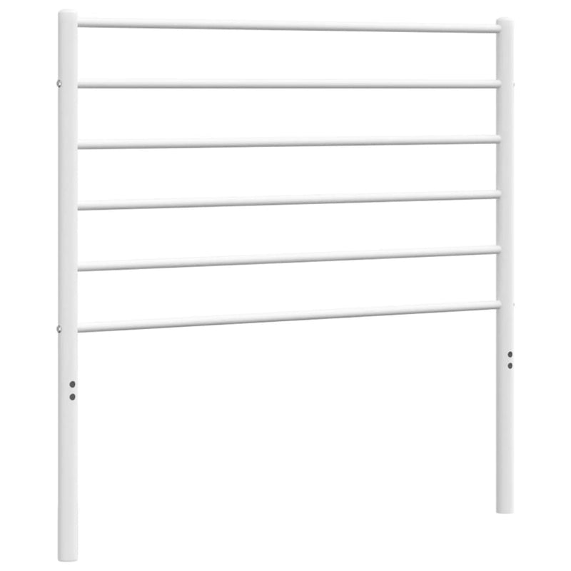vidaXL Metal Headboard White 107 cm King Single