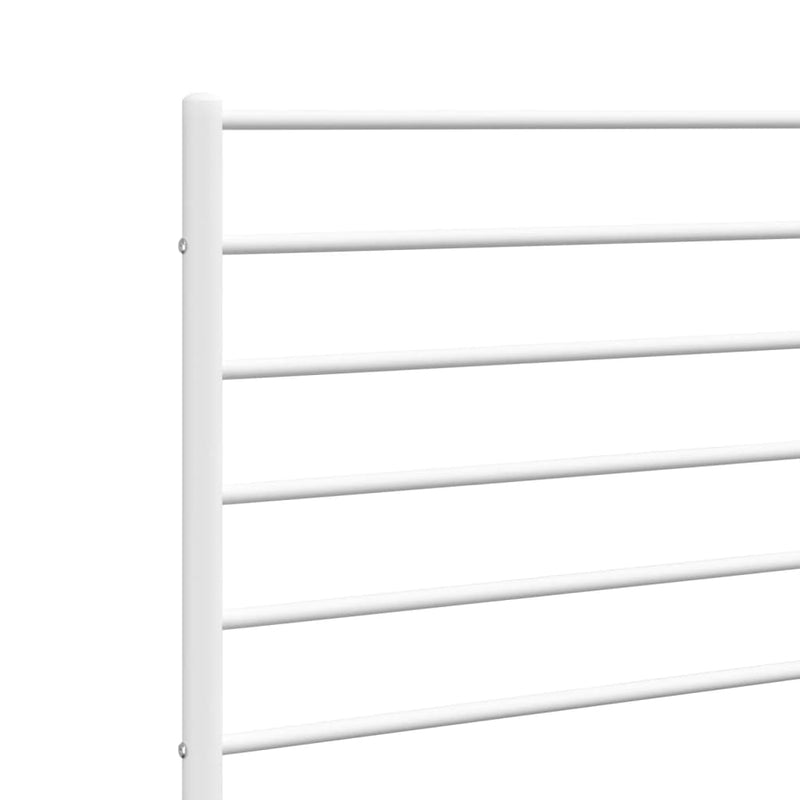 vidaXL Metal Headboard White 107 cm King Single