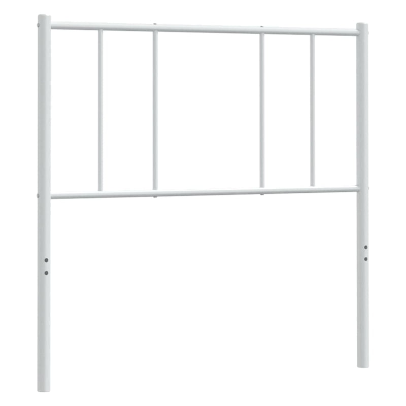 vidaXL Metal Headboard White 107 cm King Single