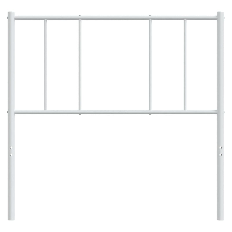 vidaXL Metal Headboard White 107 cm King Single
