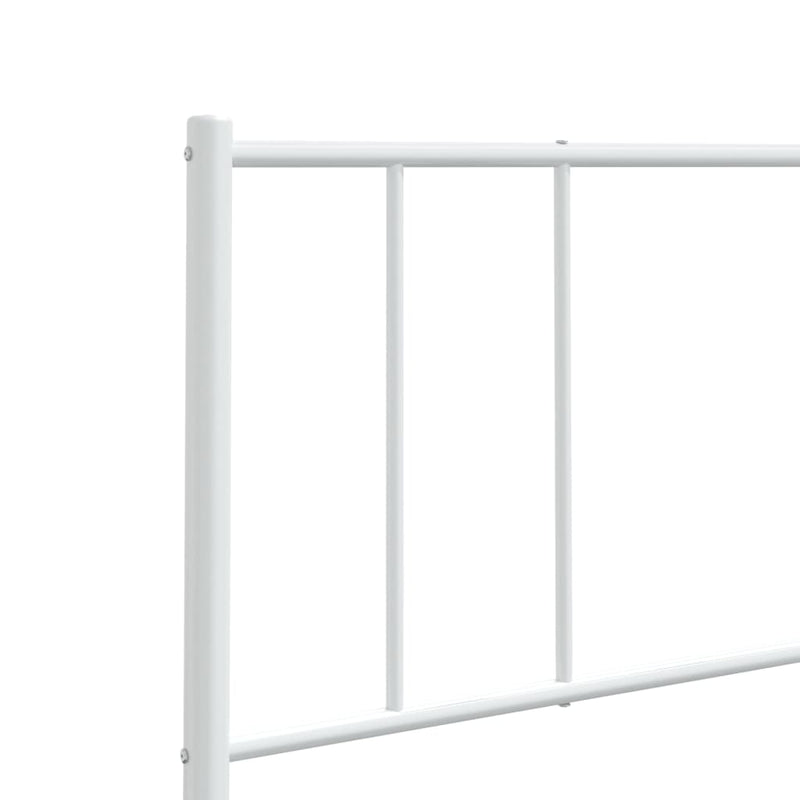 vidaXL Metal Headboard White 107 cm King Single