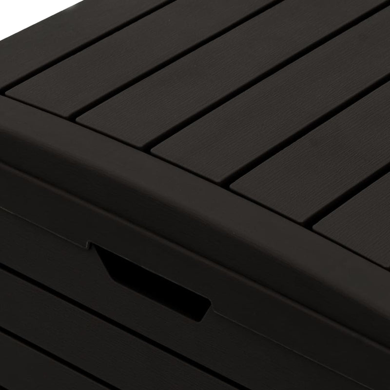 vidaXL Outdoor Garbage Bin Black 41x41x86 cm Polypropylene