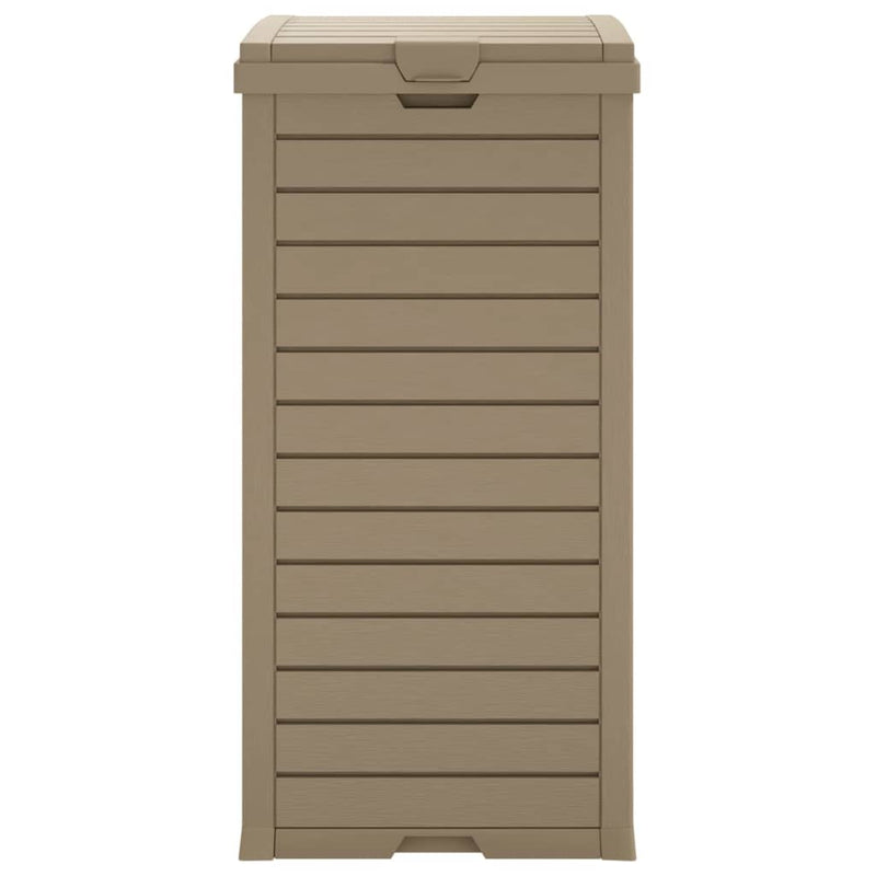 vidaXL Outdoor Garbage Bin Light Brown 41x41x86 cm Polypropylene