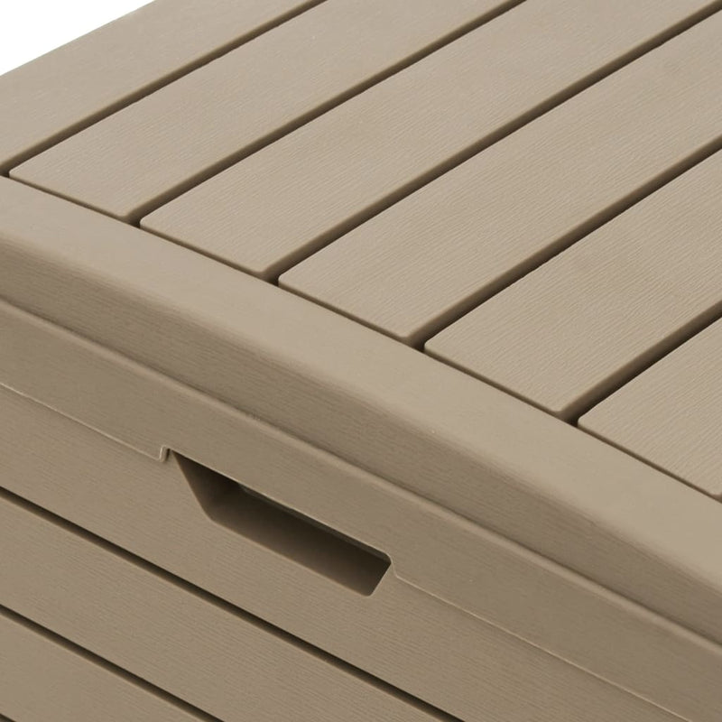 vidaXL Outdoor Garbage Bin Light Brown 41x41x86 cm Polypropylene