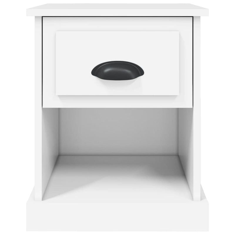 vidaXL Bedside Cabinet White 39x39x47.5 cm Engineered Wood