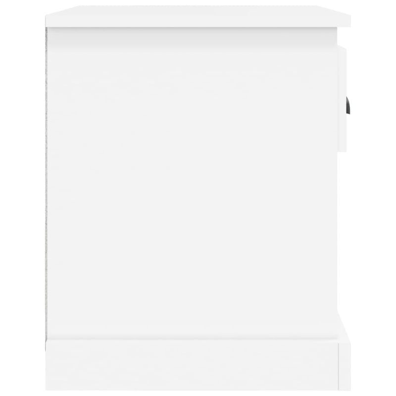 vidaXL Bedside Cabinet White 39x39x47.5 cm Engineered Wood