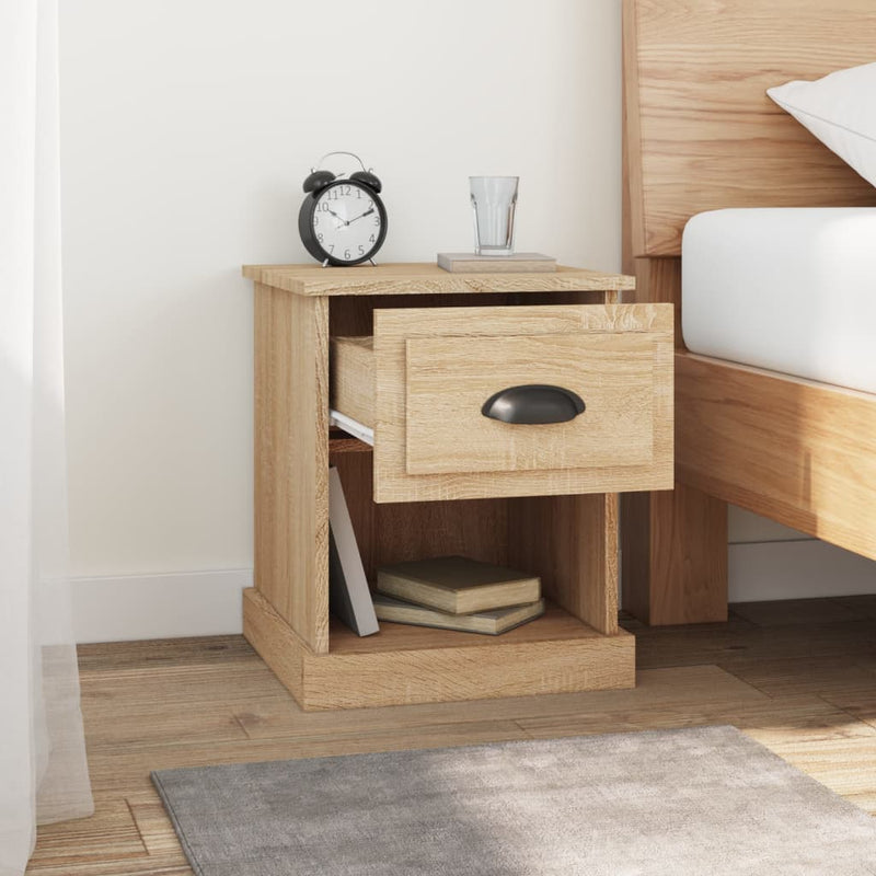 vidaXL Bedside Cabinets 2 pcs Sonoma Oak 39x39x47.5 cm Engineered Wood