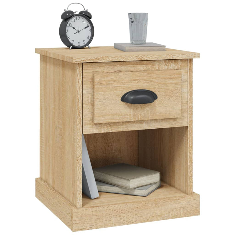 vidaXL Bedside Cabinets 2 pcs Sonoma Oak 39x39x47.5 cm Engineered Wood