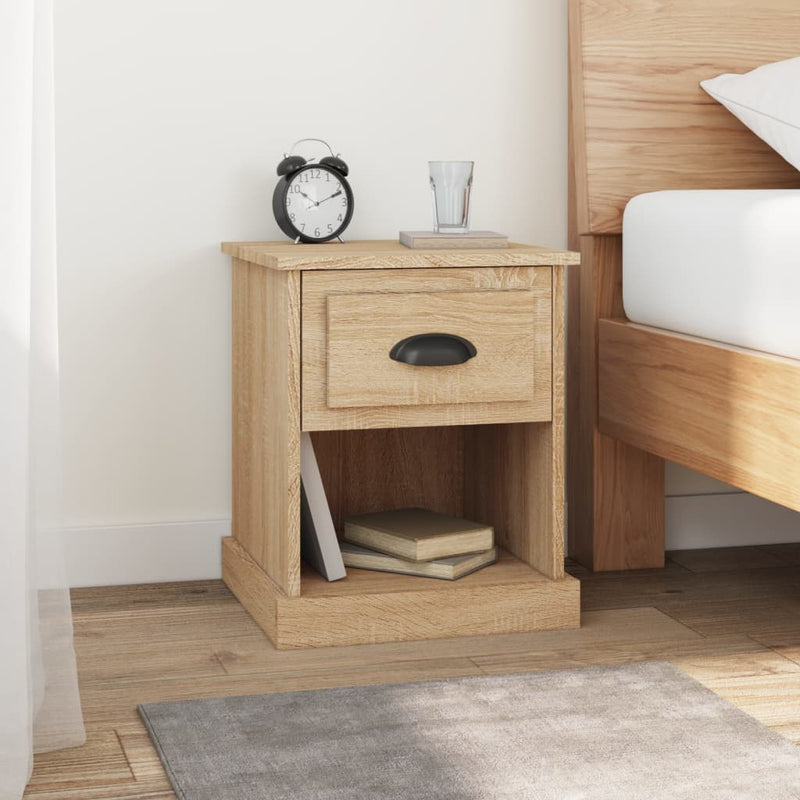 vidaXL Bedside Cabinets 2 pcs Sonoma Oak 39x39x47.5 cm Engineered Wood