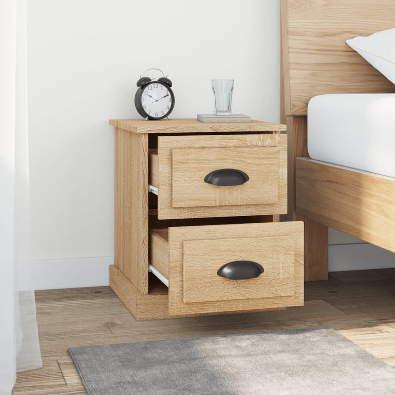 vidaXL Bedside Cabinets 2 pcs Sonoma Oak 39x39x47.5 cm Engineered Wood