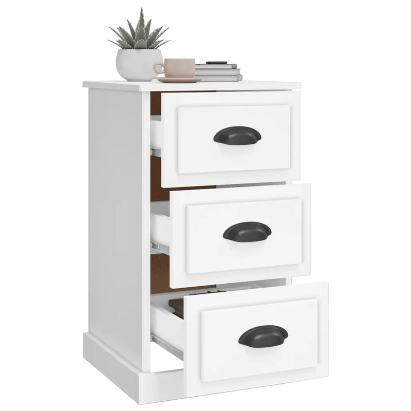 Bedside Cabinet White 39x39x67 cm Engineered Wood