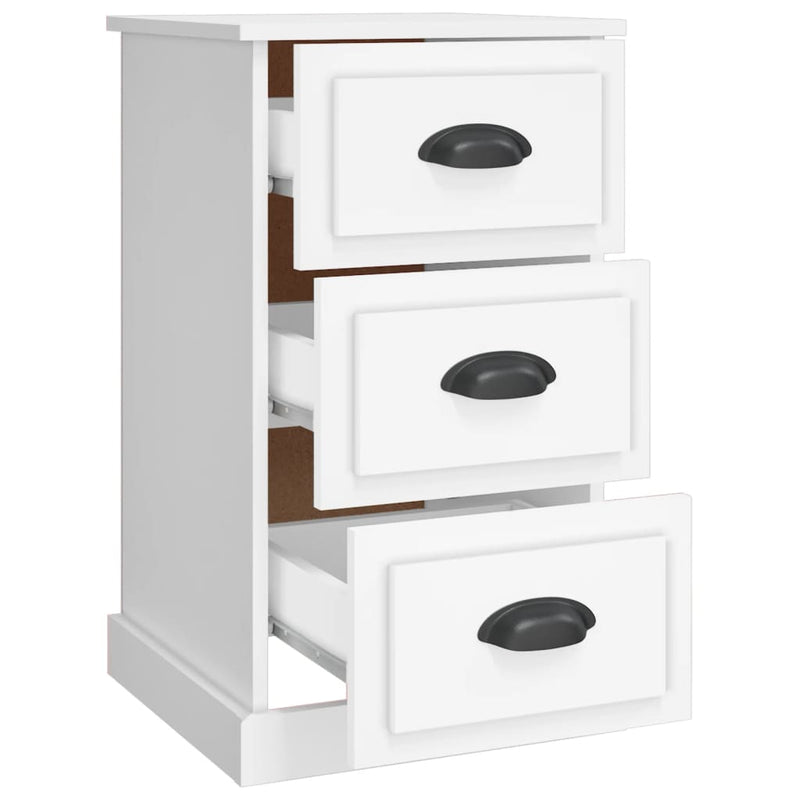 vidaXL Bedside Cabinet White 39x39x67 cm Engineered Wood