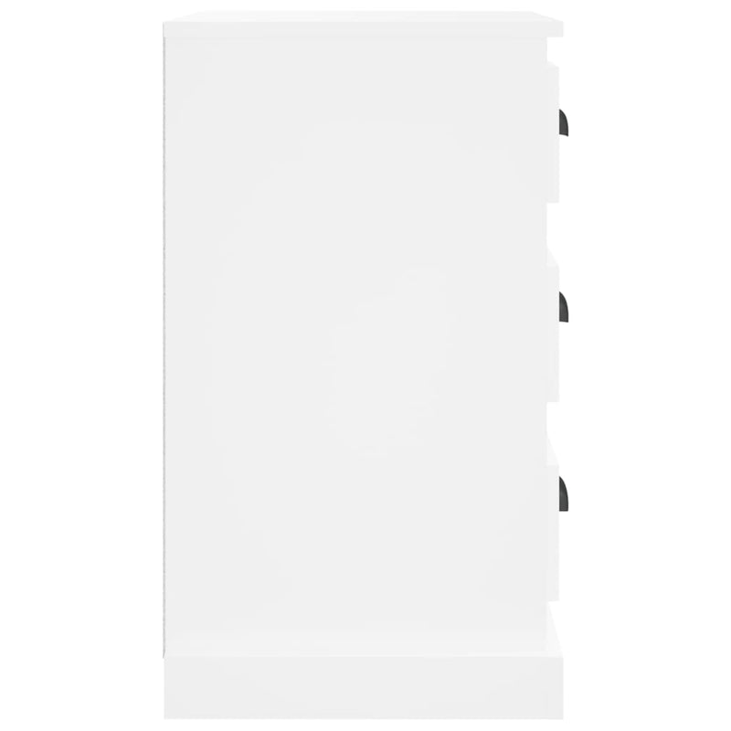 vidaXL Bedside Cabinet White 39x39x67 cm Engineered Wood