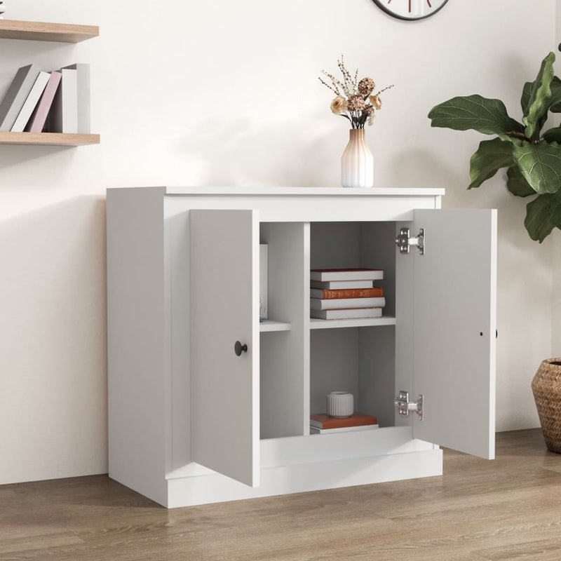 vidaXL Sideboard White 70x35.5x67.5 cm Engineered Wood