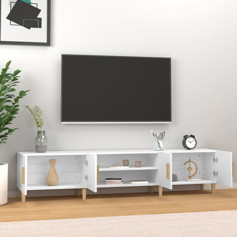 vidaXL TV Cabinet White 180x31.5x40 cm Engineered Wood