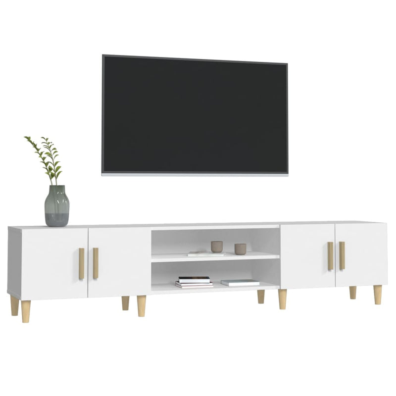 vidaXL TV Cabinet White 180x31.5x40 cm Engineered Wood