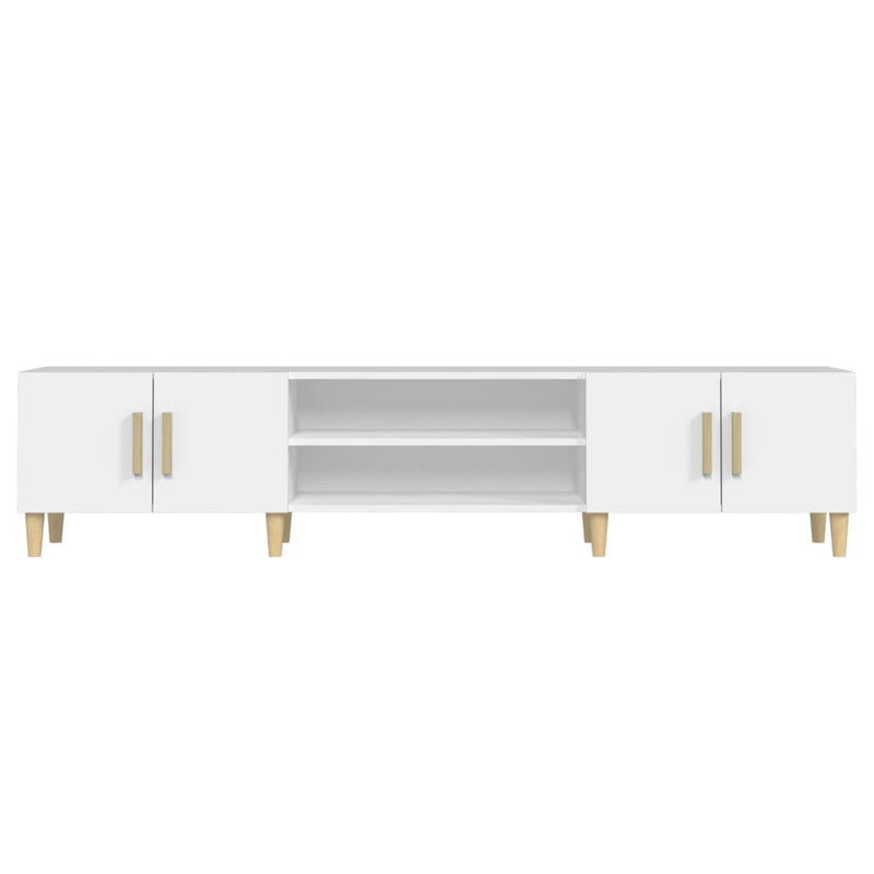 vidaXL TV Cabinet White 180x31.5x40 cm Engineered Wood