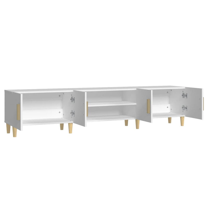 vidaXL TV Cabinet White 180x31.5x40 cm Engineered Wood