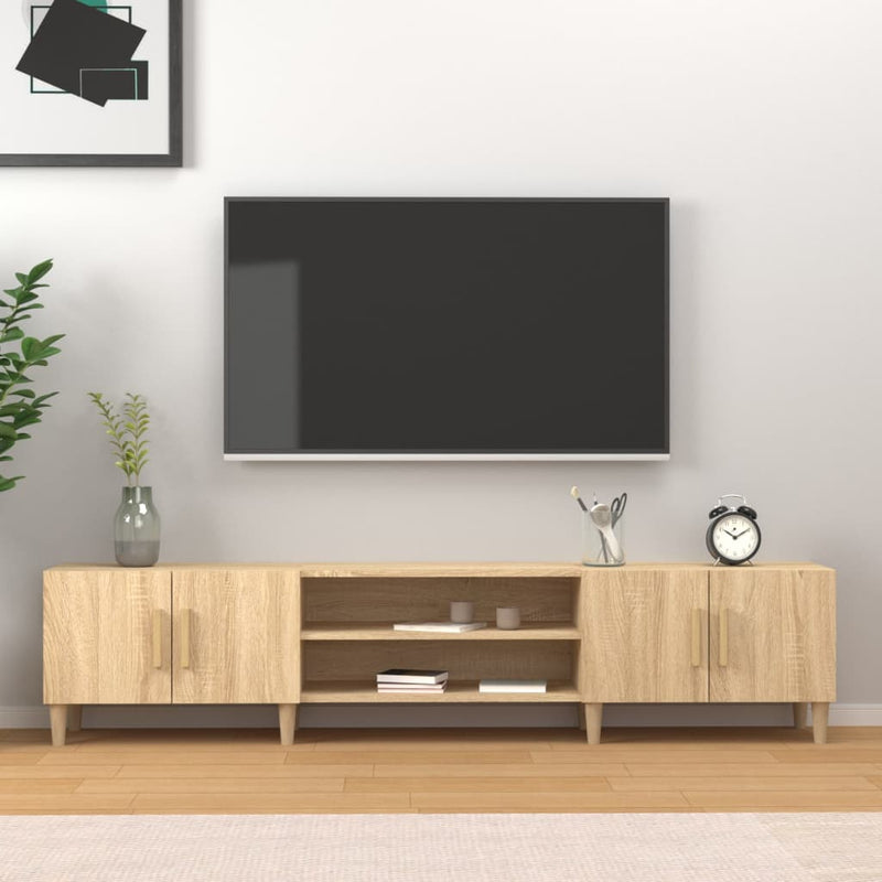 vidaXL TV Cabinet Sonoma Oak 180x31.5x40 cm Engineered Wood