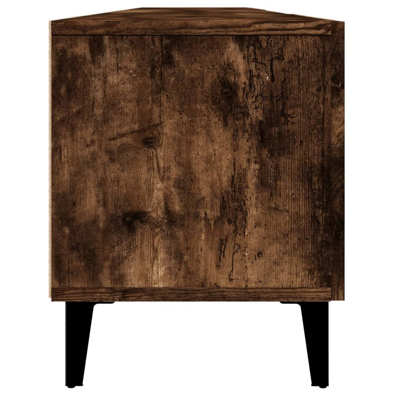 vidaXL TV Cabinet Smoked Oak 180x31.5x40 cm Engineered Wood