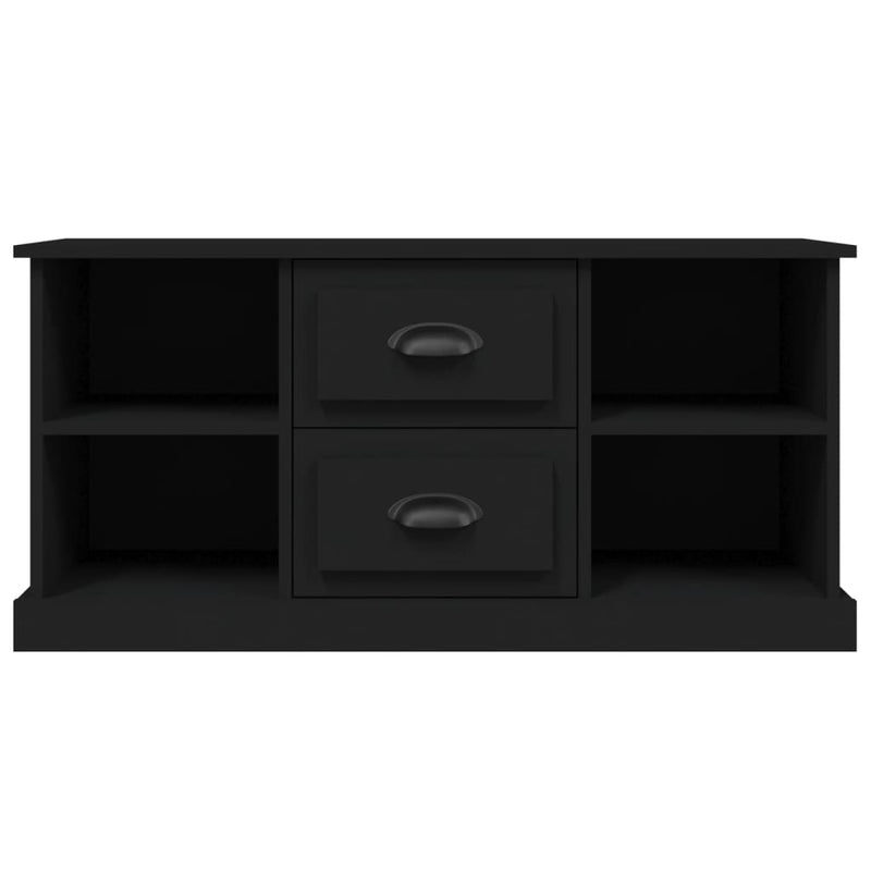 vidaXL TV Cabinet Black 99.5x35.5x48 cm Engineered Wood