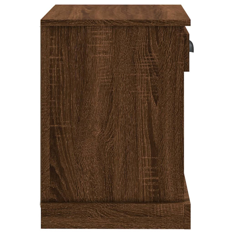 vidaXL Bedside Cabinets 2 pcs Brown Oak 43x36x50 cm
