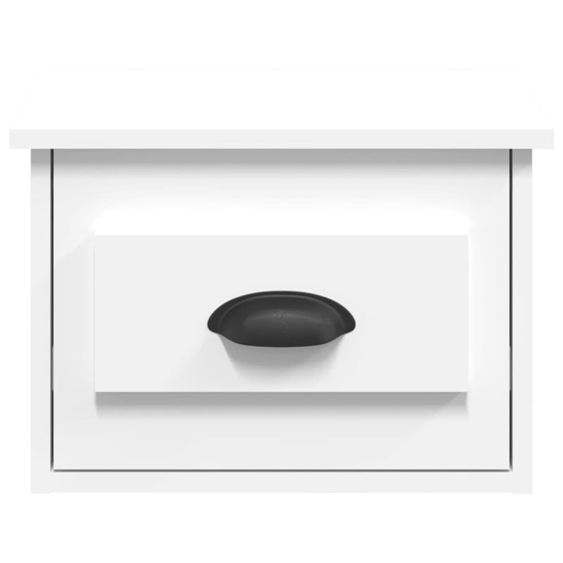 vidaXL Wall-mounted Bedside Cabinet White 41.5x36x28cm