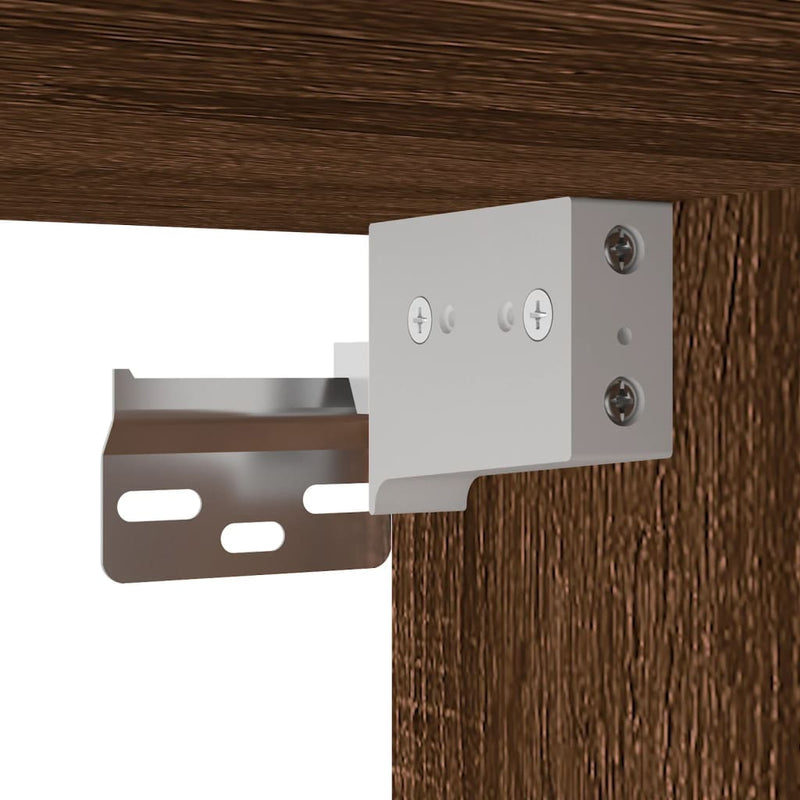 vidaXL Wall-mounted Bedside Cabinets 2 pcs Brown Oak 41.5x36x53cm