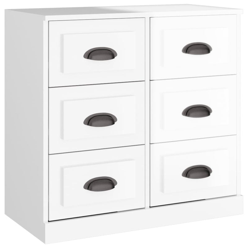 vidaXL Sideboard High Gloss White 70x35.5x67.5 cm Engineered Wood
