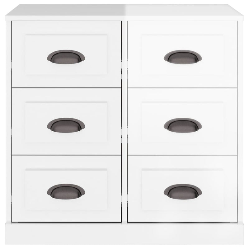 vidaXL Sideboard High Gloss White 70x35.5x67.5 cm Engineered Wood