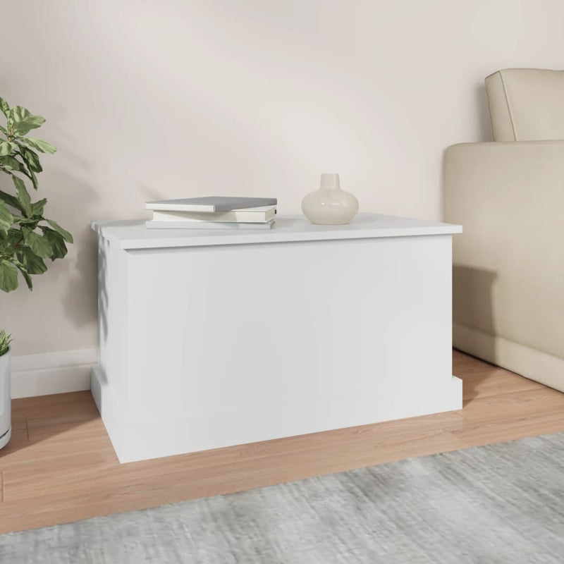 vidaXL Storage Box White 70x40x38 cm Engineered Wood
