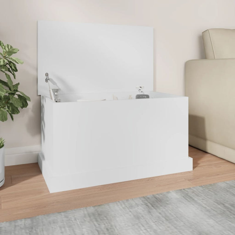 vidaXL Storage Box White 70x40x38 cm Engineered Wood